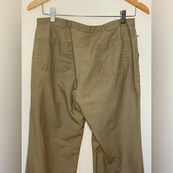 Gap Y2K “Ellie” Wide Leg Summer Pants Tan Light Weight Women’s Sz 8 Linen/Cotton - Picture 6 of 10
